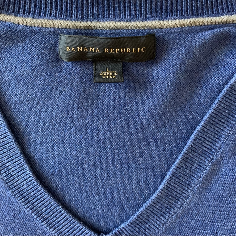 Banana Republic men’s silk cashmere blend V-neck